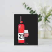 21ste verjaardag : halftone stripverhalen uitnodiging briefkaart (Staand voorkant)