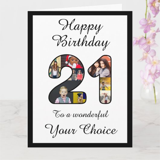 21ste verjaardag Happy 21 aangepaste Sjabloon voor (Orchidee)