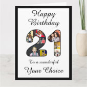 21ste verjaardag Happy 21 aangepaste Sjabloon voor (Voorkant)