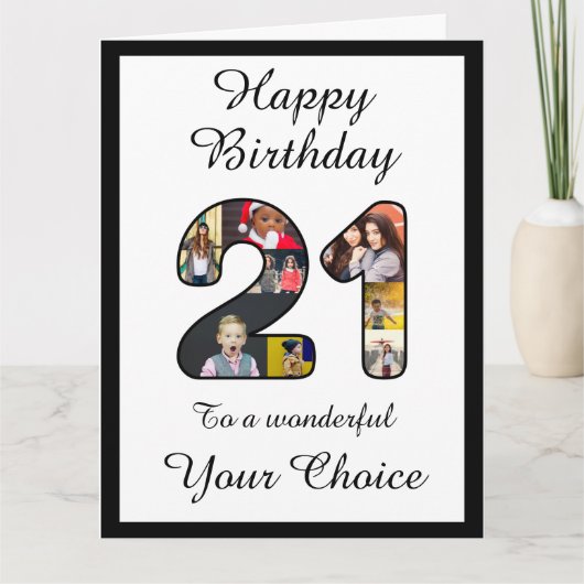 21ste verjaardag Happy 21 aangepaste Sjabloon voor (Voorkant)