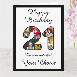 21ste verjaardag Happy 21 aangepaste Sjabloon voor