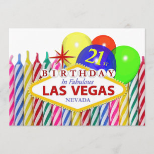 21ste verjaardag in Las Vegas Kaart
