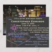 21ste verjaardag in Las Vegas voor mannen Kaart (Voorkant / Achterkant)