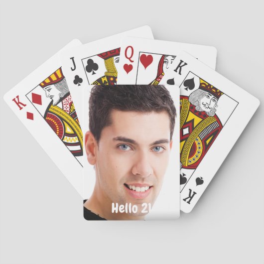 21ste verjaardag jongens man hallo 21 pokerkaarten (Achterkant)
