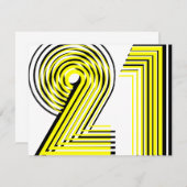 21ste verjaardag kaart (Voorkant / Achterkant)