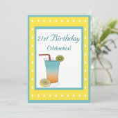 21ste verjaardag kaart (Staand voorkant)