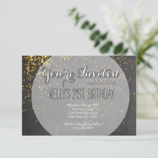 21ste verjaardag kaart (Staand voorkant)