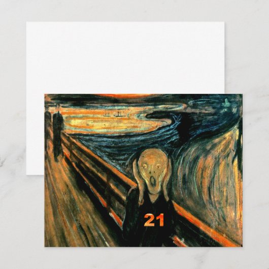 21ste verjaardag kaart (Voorkant / Achterkant)