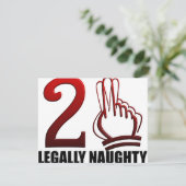 21ste verjaardag kaart (Staand voorkant)