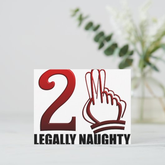 21ste verjaardag kaart (Staand voorkant)