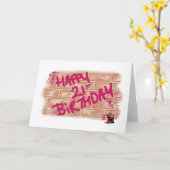 21ste verjaardag kaart (Gele Bloem)