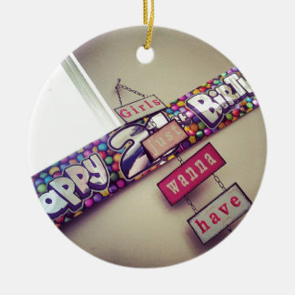 21ste verjaardag keramisch ornament