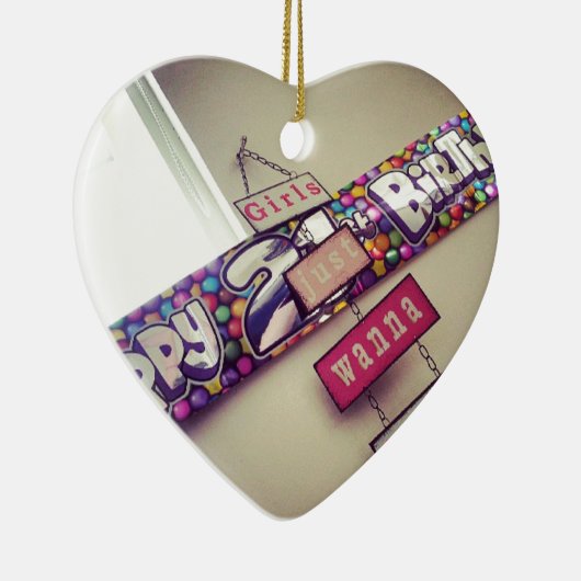 21ste verjaardag keramisch ornament (Rechts)