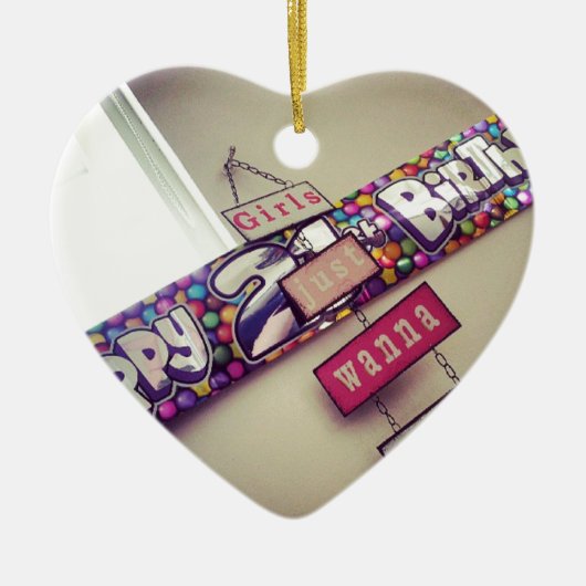 21ste verjaardag keramisch ornament (Voorkant)