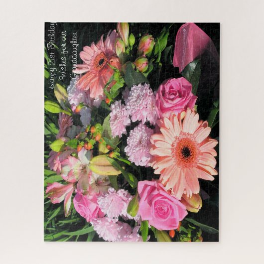 21ste verjaardag kleindochter. legpuzzel (Verticaal)