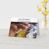 21ste verjaardag, kleinzoon, bier, je bent legaal! kaart (Gele Bloem)