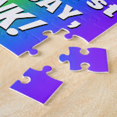 21ste verjaardag: kleurrijk, vun regenboogpatroon legpuzzel (Zijkant)