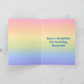 21ste verjaardag: kleurrijke regenboog # 21, Naam  Kaart (Binnen)