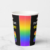 21ste verjaardag: kleurrijke regenboog # 21, Naam  Papieren Bekers (Rechts)