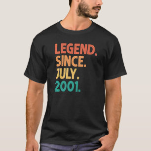 21ste verjaardag Legende sinds juli 2001 21 jaar o T-shirt