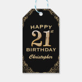 21ste verjaardag Lijst van de Partij van de Zwarte Cadeaulabel (Achterkant)