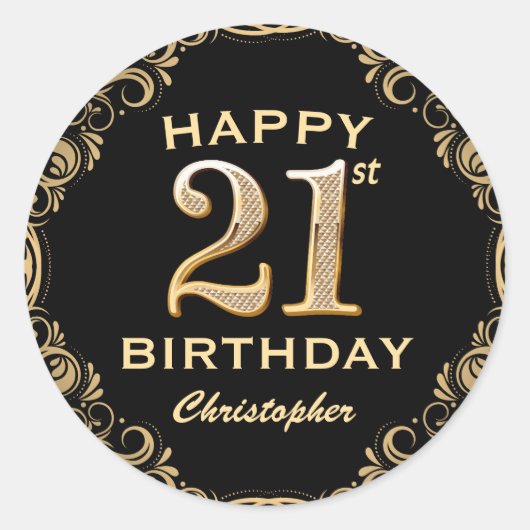 21ste verjaardag Lijst van de Partij van de Zwarte Ronde Sticker (Voorkant)