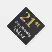 21ste verjaardag ~ Luxurieuze Faux Gold-look # Servet (Hoek)