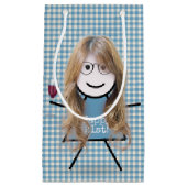 21ste verjaardag : meisjes op gingham met wijn klein cadeauzakje (Voorkant)