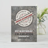 21ste verjaardag, missie volbracht, kaart (Staand voorkant)