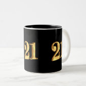 21ste verjaardag Mok 3D look nummer (Voorkant rechts)