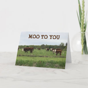 **21ste VERJAARDAG** MOO TO YOU ZEGT KOEIEN Kaart