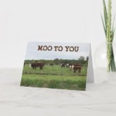 **21ste VERJAARDAG** MOO TO YOU ZEGT KOEIEN Kaart (Voorkant)
