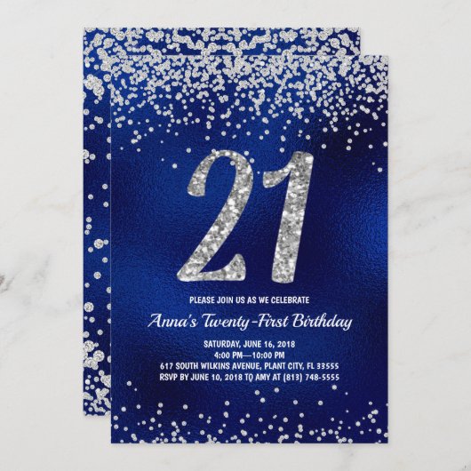 21ste verjaardag na de bevalling kaart (Voorkant / Achterkant)