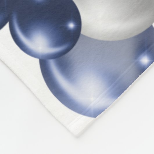 21ste verjaardag Navy Balloons Fleece Deken (Hoek)