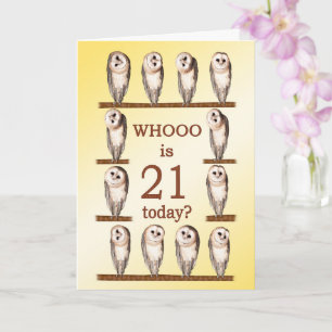 21ste verjaardag, nieuwsgierige eigenaar kaart
