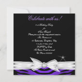 21ste verjaardag Paars 21 Zebra Foto 2 Kaart (Achterkant)