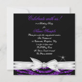 21ste verjaardag Paars 21 Zebra Foto 3 Kaart (Achterkant)