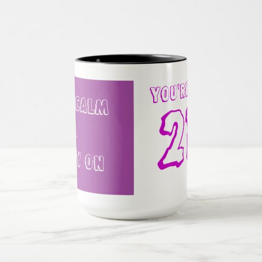 21ste verjaardag (Paars) Mok (Midden)