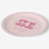 21ste verjaardag papieren bordje (Gekanteld)