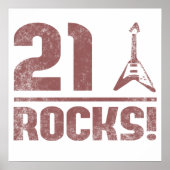 21ste verjaardag Rocks Poster (Voorkant)