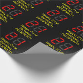 21ste verjaardag: Rode digitale klokstijl "21" + n Cadeaupapier (Hoek)