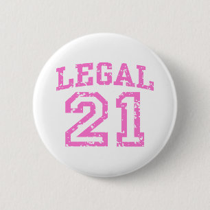 21ste verjaardag ronde button 5,7 cm