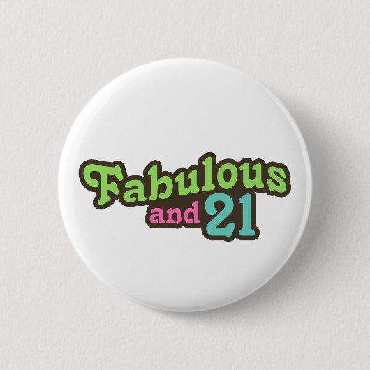21ste verjaardag ronde button 5,7 cm (Voorkant)