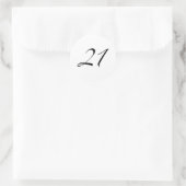 21ste verjaardag ronde sticker (Tas)