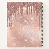 21ste verjaardag Roos Gold Glitter & Folie Guest B Notitieboek (Achterkant)