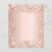 21ste verjaardag roos gouden glitter budget flyer (Achterkant)