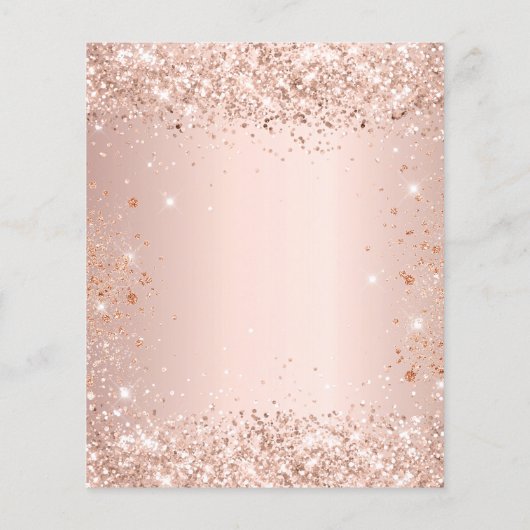 21ste verjaardag roos gouden glitter budget flyer (Achterkant)