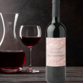 21ste verjaardag roos goudglitter naam wijn etiket