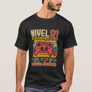 21ste verjaardag Spaans Cumpleaños Niveau 21 Ontgr T-shirt