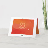 21ste verjaardag - Star Numbers - Rood - 21 jaar K Kaart (Achterkant)